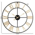 thumbnail image 4 of Baxton Studio Auden Modern Industrial Two-Tone Black and Gold Metal Wall Clock, 4 of 4