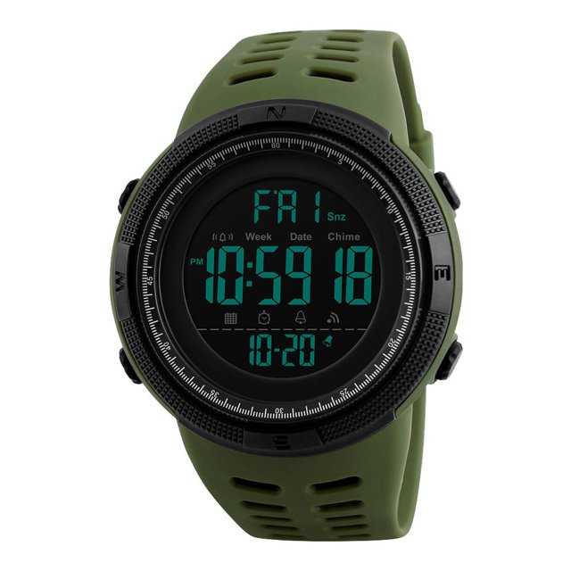 reloj deportivo digital Reloj Para Hombre, Cronómetro Impermeable - Verde Fanmusic reloj deportivo digital