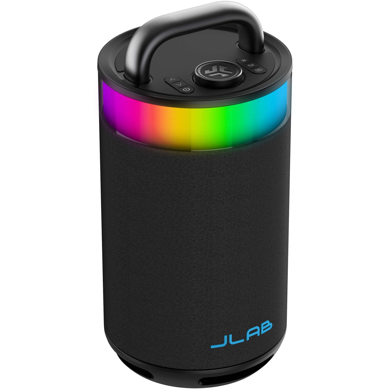 Restored JLab Epic Party Portable Bluetooth Speaker, 100W, Built-in RGB Lights, Splashproof, Black (Refurbished)