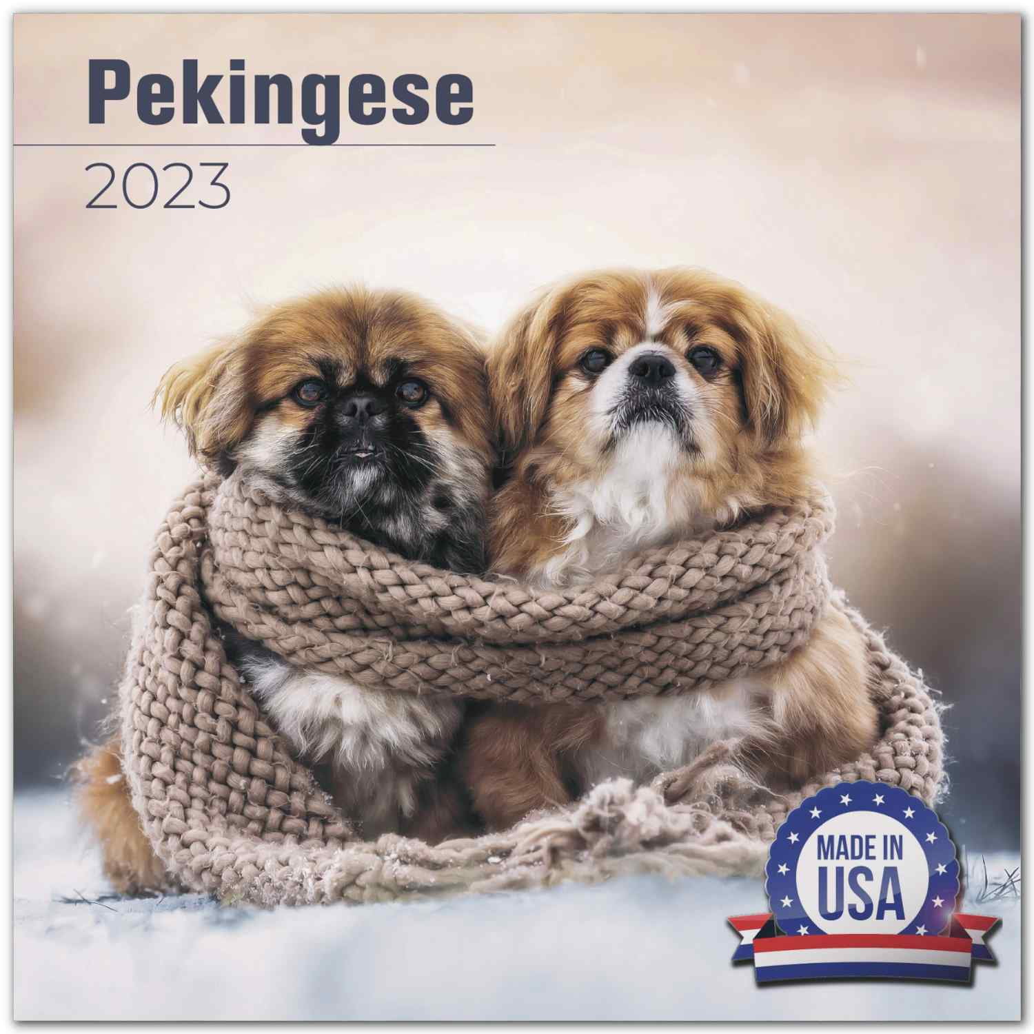2022 2023 Pekingese Calendar - Dog Breed Monthly Wall Calendar - 12 x 24 Open - Thick No-Bleed Paper - Giftable - Academic Teacher's Planner Calendar Organizing & Planning - Made in USA