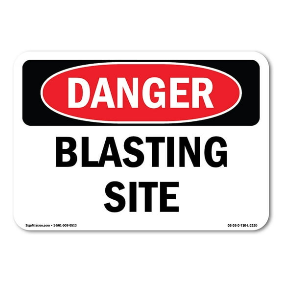 OSHA Danger Sign - Blasting Site | Decal | Protect Your Business, Construction Site, Warehouse & Shop Area |  Made in The USA