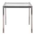 thumbnail image 7 of Lumisource Fuji Contemporary Dining Table in Stainless Steel with Clear Glass Top, 7 of 7