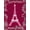 Hot Pink, Pattern 4, variant on ODIKA Paris Eiffel Leopard Cheetah Spotted Print Tower Boho Border Stain Resistant Low Profile for Dorm Room, Small Living Apartment