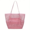 thumbnail image 1 of Dual Layer Mesh Beach Bag, Portable Swim Toiletry Storage Pouch, Breathable Tote for Beach, Pool and Bath Essentials, 1 of 5