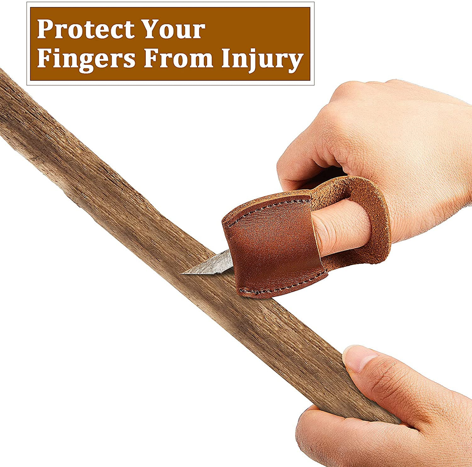 Hand-Made Leather Finger Guard Great Protection