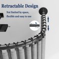 thumbnail image 2 of Adjustable Corner Shower Curtain Rod, Stretchable Stainless Steel L Shaped Shower Curtain Rail, Curved Bowed Shower Curtain Pole, Drill Or No Drill, For Bathroom,(Size:A 70-95cm X 70-95cm,Color:Black, 2 of 16