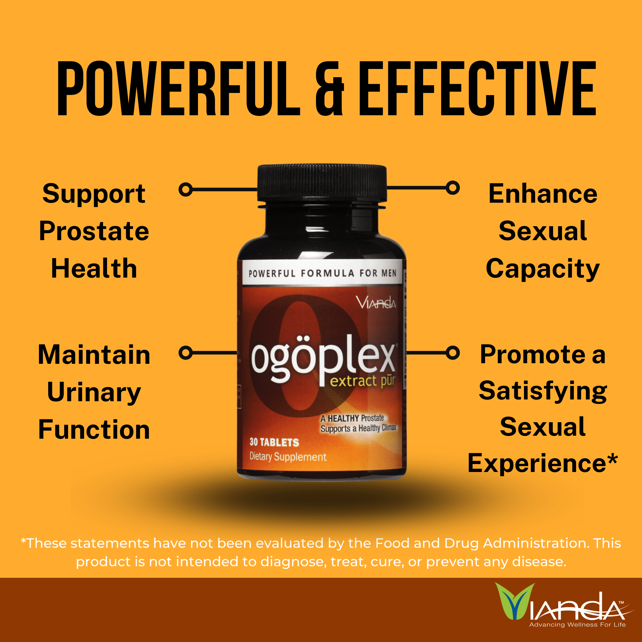 Ogoplex Prostate Health & Urinary Support for Men - Graminex G63 Swedish Flower Pollen, Saw Palmetto, CardioAid Plant Phytosterol Complex, Tomato Fruit, & Lycopene - 30 Tablets (3 Pack)