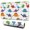 White Dinosaurs Colorful-2, variant on Long Mouse Pads for Desk,White Dinosaurs Colorful Species Pattern Desk Mats on Top Of Desks, Desk Mouse Pad Extra Large with 3mm Non-Slip Base and Stitched Edge for Gaming,Office,Work,Home 31.5"x11.8"
