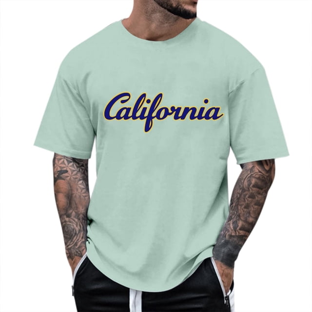 LUOGENLI T-shirts pour Homme pour Hommes T-Shirt à Imprimé Floral à Manches Courtes à Col Rond pour Tenue Décontractée T-shirts pour Homme T-Shirt Graphique Pâques T-shirts pour Hommes T-shirts Graphiques Saint-Valentin Vert Menthe TTG