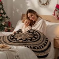 thumbnail image 4 of Abstract Brown Flowers Throw Blanket Flannel Fleece Throws, Retro Mantoro Floral Art Lightweight Super Soft Warm Blankets for Couch Sofa Bed All Season Use, 40x50 in, 4 of 9
