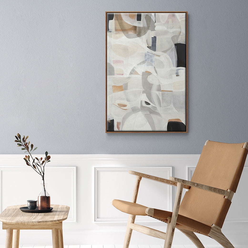 Windswept Framed Premium Gallery Wrapped Canvas - Ready to Hang - 27 x 41 - Walnut Floating Frame