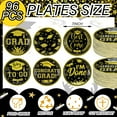 thumbnail image 3 of Fourluoo 96 Pcs Graduation SSF20 Paper Plates Class of 2025 7 Inch Disposable Black and Gold Dessert Plates for Graduation Party Decoration Supplies, 3 of 3