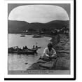 thumbnail image 2 of Historic Framed Print, Along the sea wall of Fusan, Korea, 17-7/8" x 21-7/8", 2 of 9