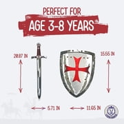 Liontouch - Maltese Crusader Knight Foam Sword & Shield - Age 3-8 years | Medieval Pretend Play Set