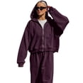 thumbnail image 3 of Conjuntos de Chándal de 2 Piezas para Mujer, Sudadera con Capucha y Pantalones Deportivos, Conjunto Deportivo A Juego para Estar en Casa, para Otoño Oscuro S, 3 of 9