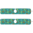 thumbnail image 3 of Coolnut 2 Pack Faucet Mat Splash Guard for Kitchen Sink, Cartoon Giraffe Turquoise 14x5 Inch Super Absorbent Microfiber Sink Protector Mat, Kitchen Sink Mat Machine Washable Kitchen Sink Accessories, 3 of 7