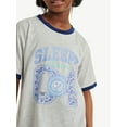 thumbnail image 3 of Justice Girls Short Sleeve Sleep Top and Shorts, 2-Piece, Sizes 5-18 & Plus, 3 of 5