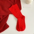 thumbnail image 1 of Chaussettes Femme Automne et Hiver Assorties de Couleurs Rouges Épaissies Chaudes Mi-Mollet Chaussettes Femme Chaussettes Épaisses Chaussettes de Sport, 1 of 6