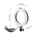 thumbnail image 2 of Soporte para computadora de escritorio Luz de relleno ajustable Lámpara LED para selfies Anillo de belleza Blanco PC, 2 of 6