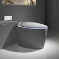 thumbnail image 6 of Unique Smart Toilet with Bidet Built In, Intelligent One Piece Toilet For Modern Bathroom, Auto Open/Close Seat, Foot Sensor, LED Display,Night Light, Warm Water & Dryer,Grey, 6 of 9