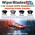 thumbnail image 2 of 2011 Ferrari California Beam Wiper Blades Wipers w/1yr Warranty (Set of 2) (WiperBladesUSA), 2 of 5