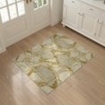 thumbnail image 3 of ODIKA 3'x5' Washable Throw Rug Abstract Key Effect Greek Border Interlocking Fragment for Entryway, Kitchen, Mudroom, Stain Resistant, Low Profile, Non-Slip, 3 of 7