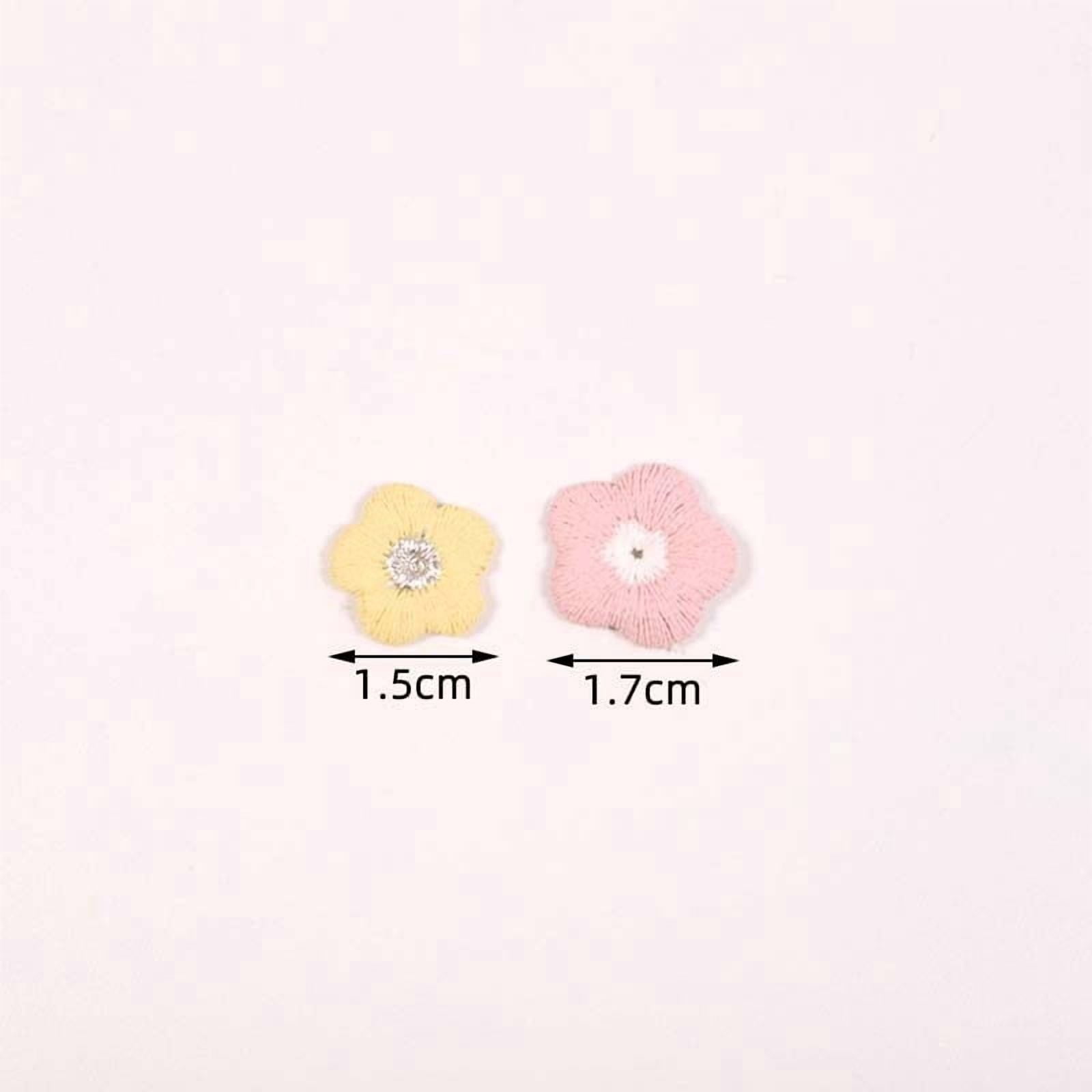 20pcs knitted hat clothing accessories cloth patch DIY simple and fresh small flower series embroidery patch patch