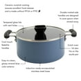 thumbnail image 6 of Denmark Tools for Cooks 7 Piece Ceramic Nonstick Aluminum Nesting Cookware Set Pots Pans, Blue, 6 of 13