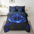 thumbnail image 2 of Basketball Twin Comforter Set with Sheets - 7 Pieces Neon Basketball Twin Size Bedding Sets,Geometric 3D Grid Bed in a Bag with Comforter, Sheets, Pillowcase & Shams, 2 of 4