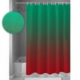 thumbnail image 4 of Green Red Ombre Waterproof Fabric Shower Curtain, Modern Abstract Art Aesthetics Shower Curtain for Bathroom Curtains Bathtubs Hotel Washable Shower Curtains with 12 Hooks Stall 48x72in, 4 of 6