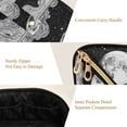 thumbnail image 5 of FORMRS Makeup Bag Travel Cosmetic Organizer for Women Fold Flat Zipper Pouch with Handle, Black Moon, 5 of 8