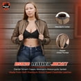 thumbnail image 2 of Daniel Smart XS to 5XL Women Leather Jacket Cowhide Women Motorcycle Jacket with Vintage Brown Design, 2 of 7