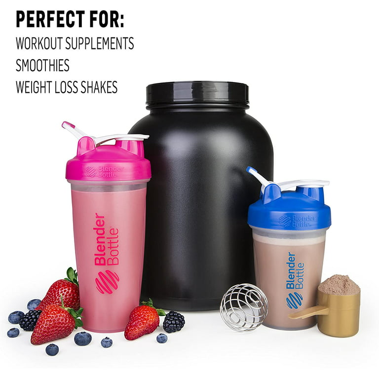 BlenderBottle Classic V2 Shaker Bottle Perfect for Protein Shakes and Pre  Workout, 20-Ounce (3-Pack) Red, Green, and Plum