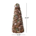 thumbnail image 4 of Roomfitters Frosted Pine Cone Christmas Tree, Handmade Pinecone Tabletop Holiday Decor, Rustic Artificial Tree for Festive Centerpiece, Natural, 4 of 4