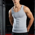 thumbnail image 2 of Men Workout Tank Tops Athletic Quick Dry Beater A Shirt Undershirt Quick Dry Muscle Tops Sleeveless Tee Shirts Summer Grey M, 2 of 6