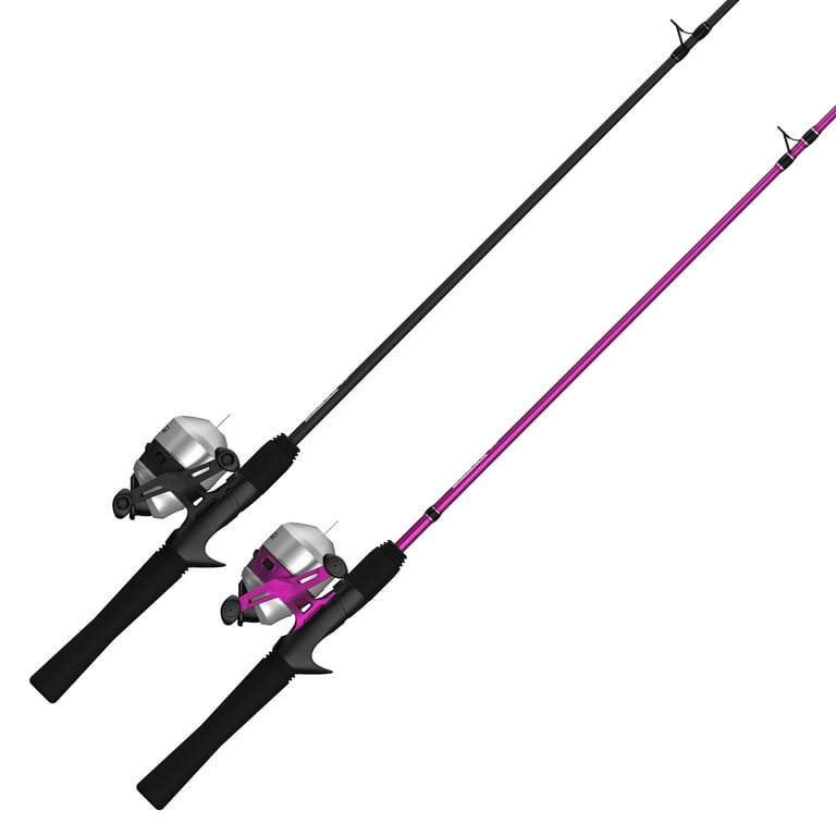 Zebco 33 Spincast Reel and Fishing Rod Combo, 6-Foot 2-Piece Rod;  Assortment: Available in Black or Purple 
