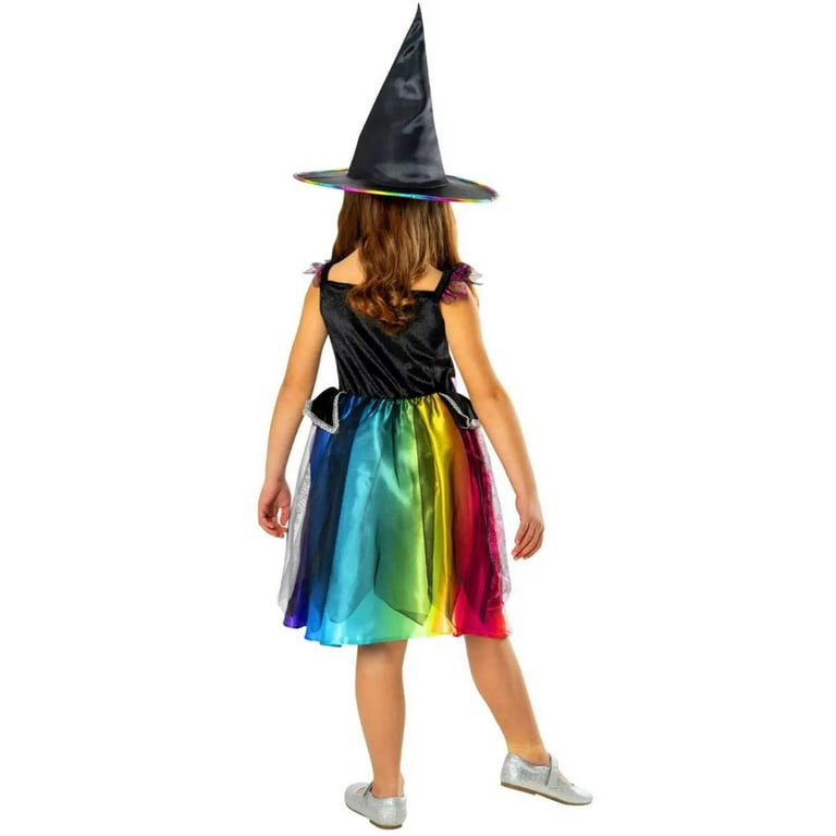 Barbie Witch Kids Costume Beautiful Rainbow Dress Barbie Witch Kids Costume Beautiful Rainbow Dress