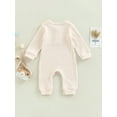 thumbnail image 5 of Unisex Newborn Baby Boy Girl Ribbed Romper 3M 6M 12M 18M Solid Color Knit Jumpsuit Infant Fall Winter One-Piece Outfit, 5 of 9