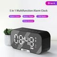 thumbnail image 3 of Leyfeng Digital Mirror Surface Alarm Clock with BT Speaker & FM Radio Dual Alarms, 3 of 8