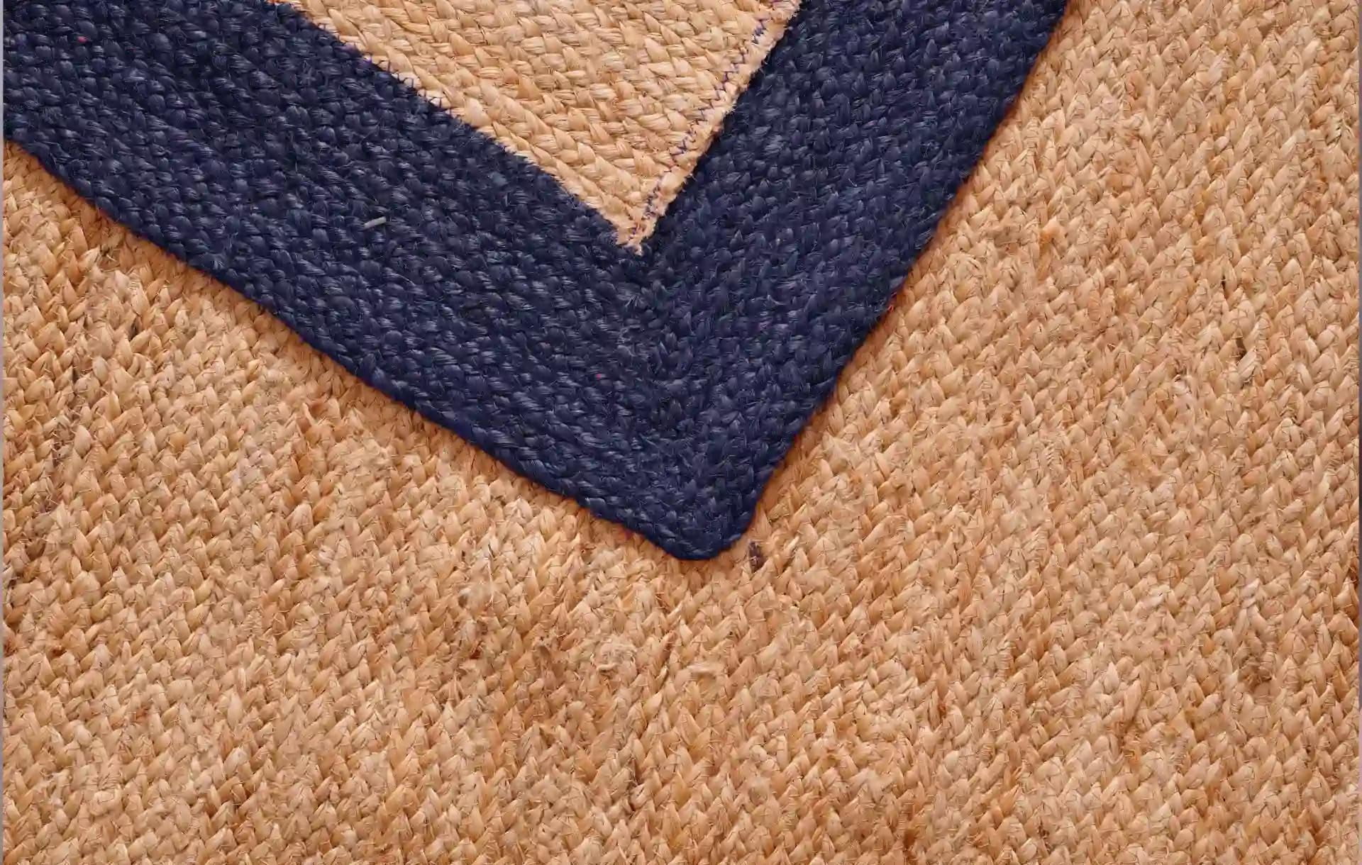 Handwoven Natural Jute Area Rug – Eco-Friendly, Durable & Stylish Floor Décor Rug, Rural Rugs Size - 4 x 4 Feet Square (120 cm x 120 cm)