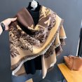 thumbnail image 4 of Bufanda de cachemira para mujer, nueva marca de lujo, bufandas gruesas y cálidas de invierno, chal con flecos, pashmina de moda, bufanda, manta, 2024, 4 of 5