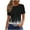 Black, variant on Women's Casual Tops Crew Neck Floral Printed Short Sleeve Shirts Business Dressy Blouses Loose Fit Basic Tees (XL, Black)