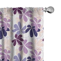 Ambesonne Floral Curtains, Blooming Spring Petals, Pair of 28"x63", Purple Lilac Peach