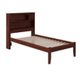 thumbnail image 3 of AFI Newport Twin XL Solid Wood Platform Bookcase Bed in Walnut, 3 of 6