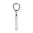 thumbnail image 2 of Diamond2Deal 14K White Gold Block Letter I Initial Pendant for Women, 2 of 6