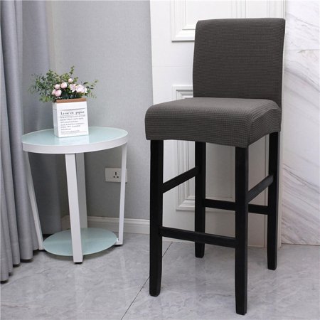 Stretch, Detachable, Washable, Short, Protective Cover for Dining , Seat Cover for Hotel, Dining Room, Ceremony, Banquet, Banquet B Dark Gray