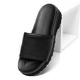 thumbnail image 7 of CMR CHAMARIPA Men Height Increasing Slippers Black Leather High Heel Slide Sandal Fashion Casual Elevator Slippers Sandals 6CM / 2.36 Inches, 7 of 7