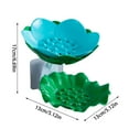 thumbnail image 2 of Double Layer Soap Dish Holder for Shower Cute Lotus Shape Adhesive Tray Wall Mounted No-Drilling Drain Soap Box Soap Rack for Bathroom Bathtub Kitchen Organization, 2 of 8