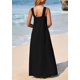 thumbnail image 2 of Vestido de verano PRETTYGARDEN para mujer 2025 con tiras holgadas, negro, 2 of 9