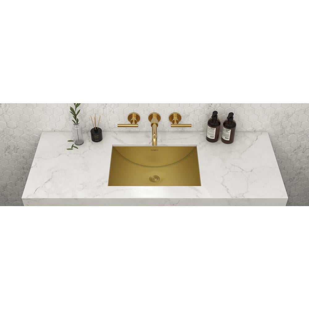 Ruvati 18 x 12 inch Brushed Stainless Steel Rectangular Bathroom Sink Undermount